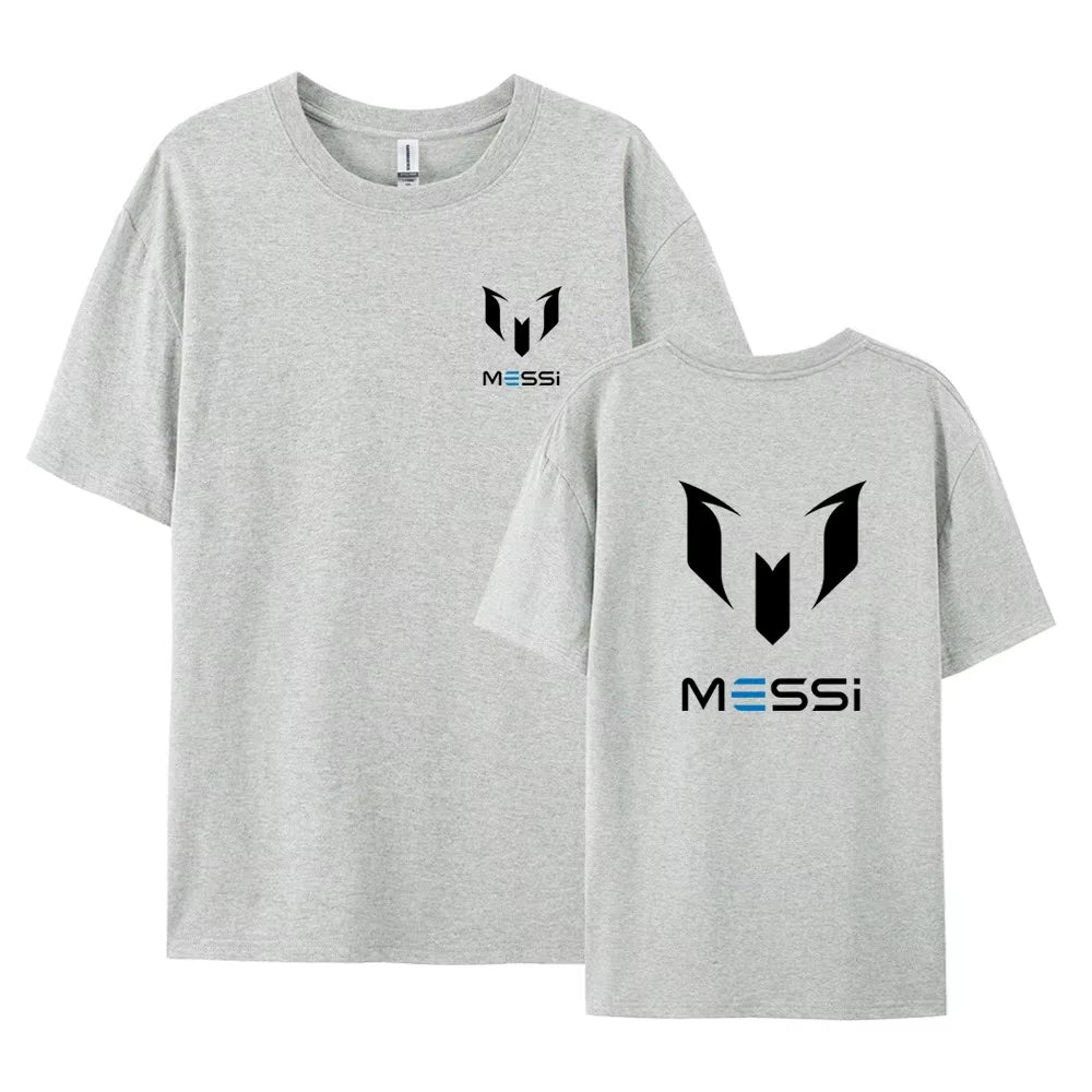 Elevate Your Summer Style with Our Premium 100% Cotton Messi Letter Print T-Shirt for Men - Casual Comfort in Every Stitch!