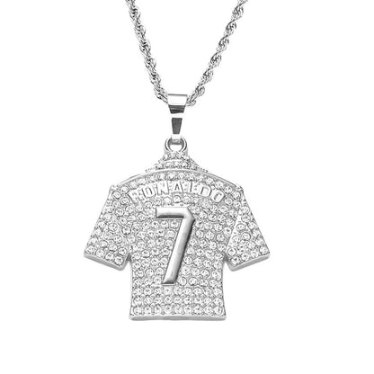 Lionel Messi 10 Jersey Pendant Chain Necklace - Ultimate Accessory for Soccer Fans and Hip Hop Enthusiasts