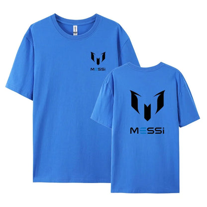 Elevate Your Summer Style with Our Premium 100% Cotton Messi Letter Print T-Shirt for Men - Casual Comfort in Every Stitch!