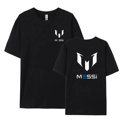 Elevate Your Summer Style with Our Premium 100% Cotton Messi Letter Print T-Shirt for Men - Casual Comfort in Every Stitch!