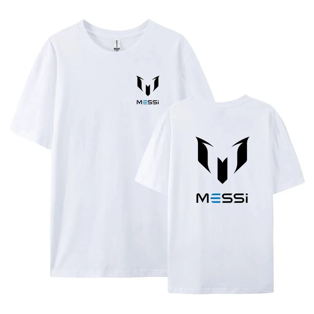 Elevate Your Summer Style with Our Premium 100% Cotton Messi Letter Print T-Shirt for Men - Casual Comfort in Every Stitch!