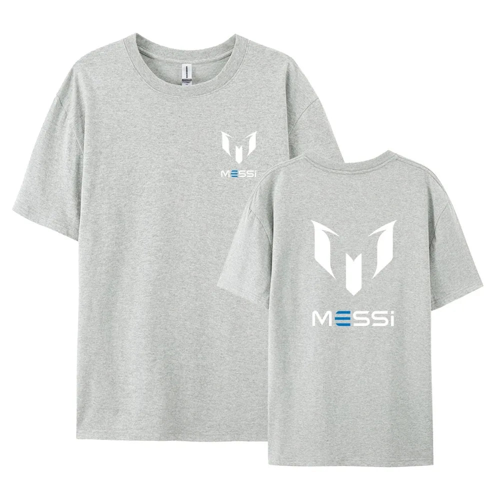 Elevate Your Summer Style with Our Premium 100% Cotton Messi Letter Print T-Shirt for Men - Casual Comfort in Every Stitch!